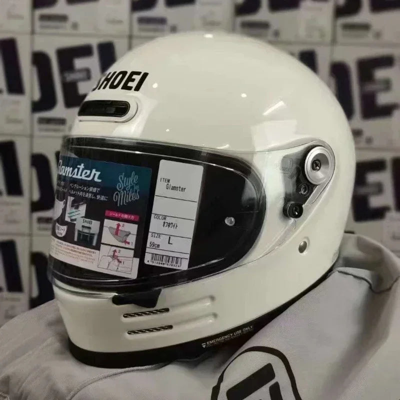 Shoei Glamster Retro Cruise Latte Free Climbing Motorycle Helmet Moto Retro Helmet Motorbike Riding Motocross Full Face Helmets
