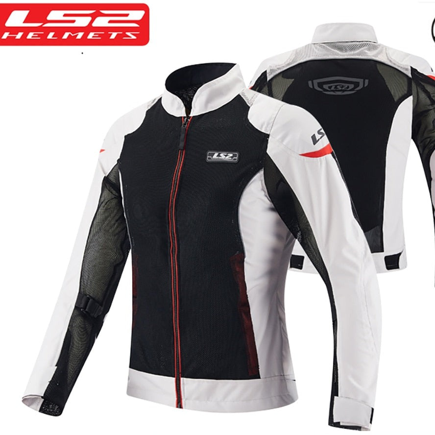 Woman LS2 Motorcycle Jacket Protective Gear Reflective Summer Motocross Breathable Appreal Chaqueta Moto Protection