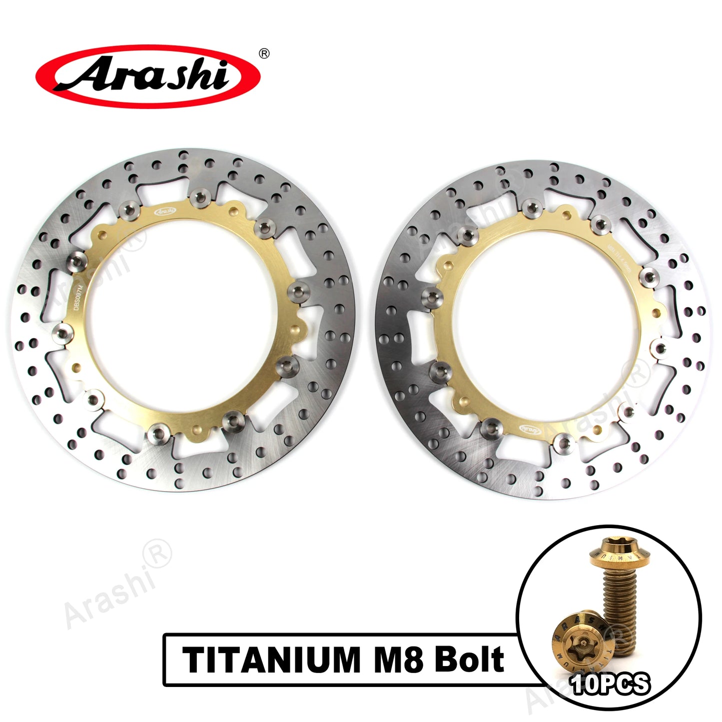 Arashi 2PCS For BMW R1200GS ABS 2013 2014 2015 2016 2017 2018 CNC Floating Front Brake Discs Rotors R 1200 GS R1200 Accessories