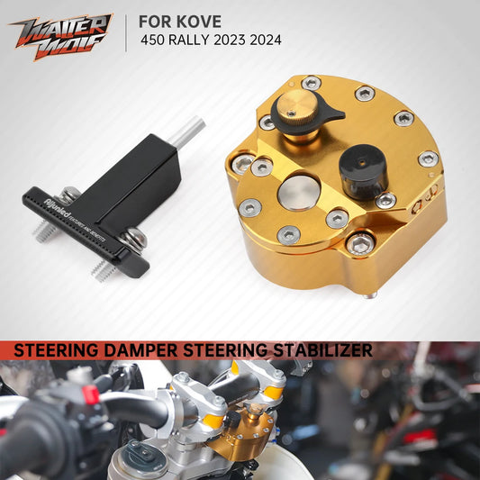 Adjustable Steering Damper Stabilizer for Kove 450 Rally 2023 2024 Stability Safety 24 Gear Damping Control for Colove Rally 450
