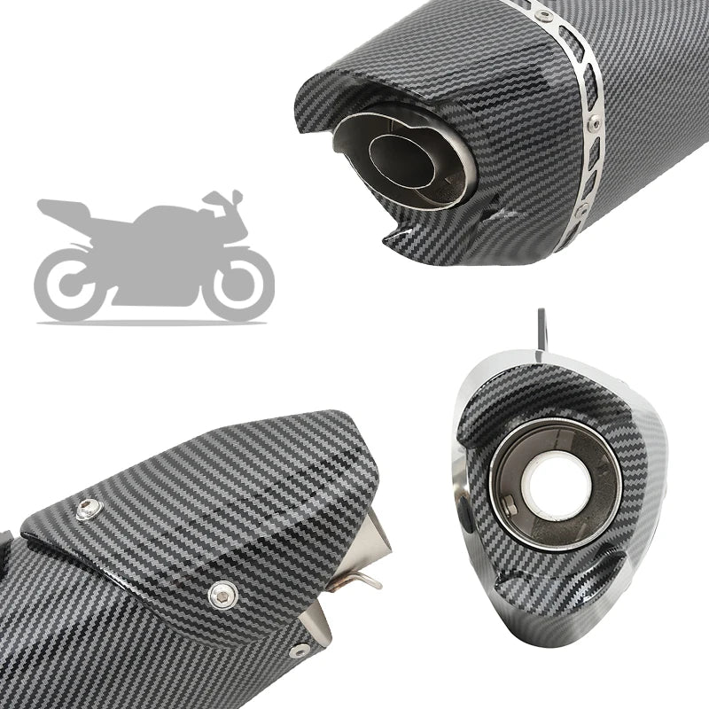 51mm Universal Motorcycle Exhaust Escape System Modified Carbon Fiber Muffler Slip-On For MT09 CB1000R Z900 ZX6R ZX10R S1000RR