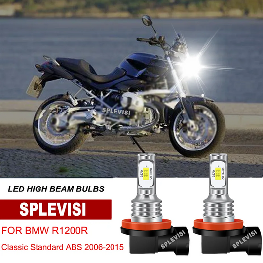 Motorcycle Light H11 H8 H9 LED Headlight High Beam Bulbs Fits For BMW R1200R Classic Standard ABS 2006-2015
