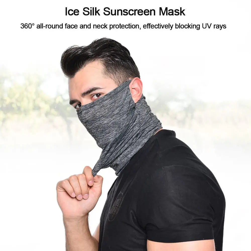 1Pc Ourdoor Cycling Hiking Camping Hunting Running Ice Silk Neck Tube Scarf Bandana Bike Anti-UV Face Bandana Magic Scarf Women