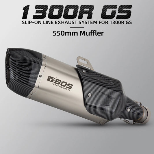 For BMW R1300GS ADV R1300R R1300RS Motorcycle Exhaust Slip-on Line Modify Stainless Middle Pipe S7 Muffler Adventure Moto Escape