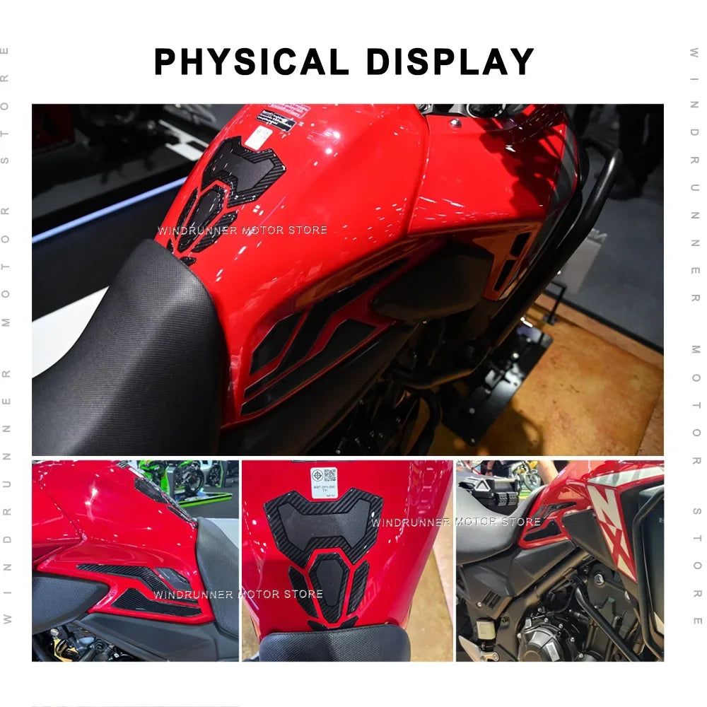 For Honda NX500 NX 500 2024 3D Epoxy Resin Sticker Motorcycle Tank Pad Anti Scratch Decal Non-slip Fuel Tank Protection Sticker