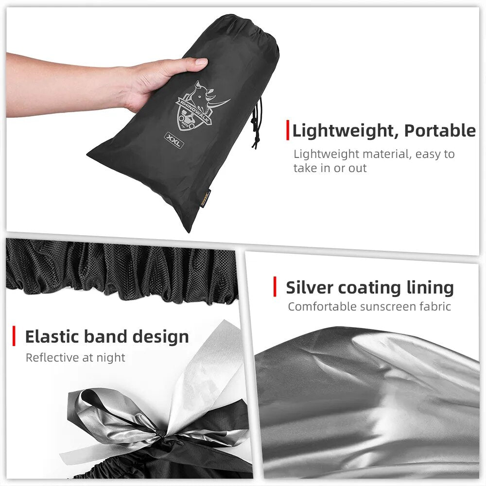Rhinowalk Motorcycle Cover Outdoor Motorbike Rain Cover Protection Dust Wind Sunshade Dustproof Cover Fit For Universal Motor