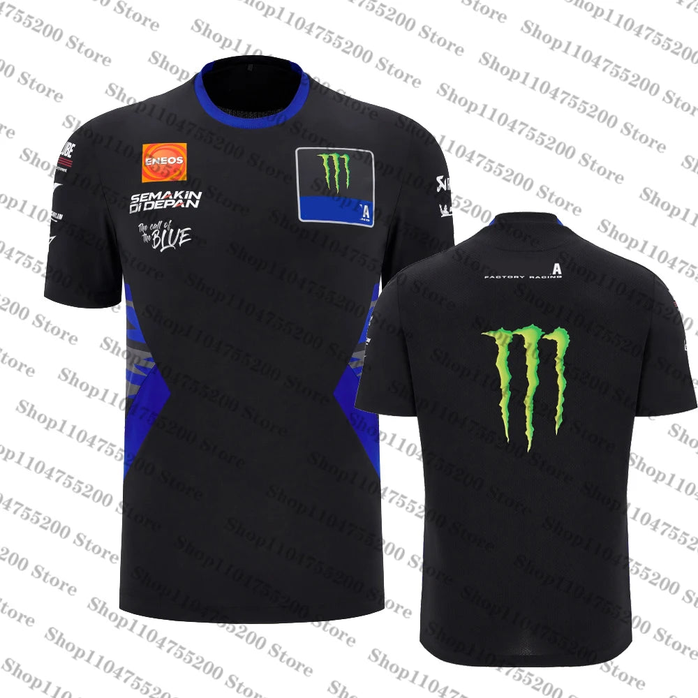 Monster Energy Racing Moto Jersey Dual Fabio Quartararo 20 El Diabo 2025 T-Shirt Men Women Tee Short Sleeve Tops Shirts Children