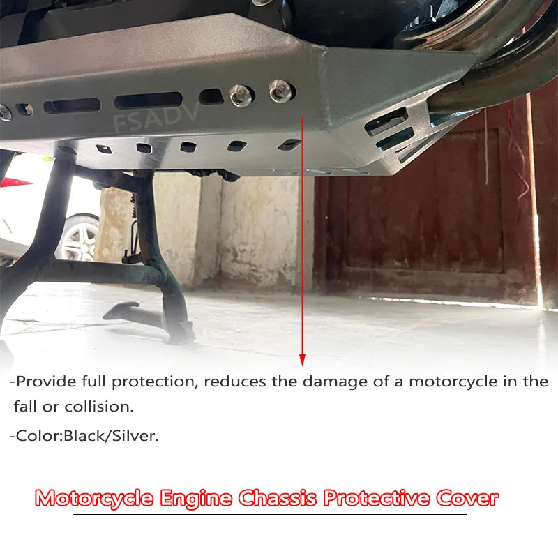 CB500X CNC Aluminum Skid Plate Foot Rests Bash Frame Engine Guard Cover Chassis Protector For Honda CB500 X 2017-2022 Motorcycle