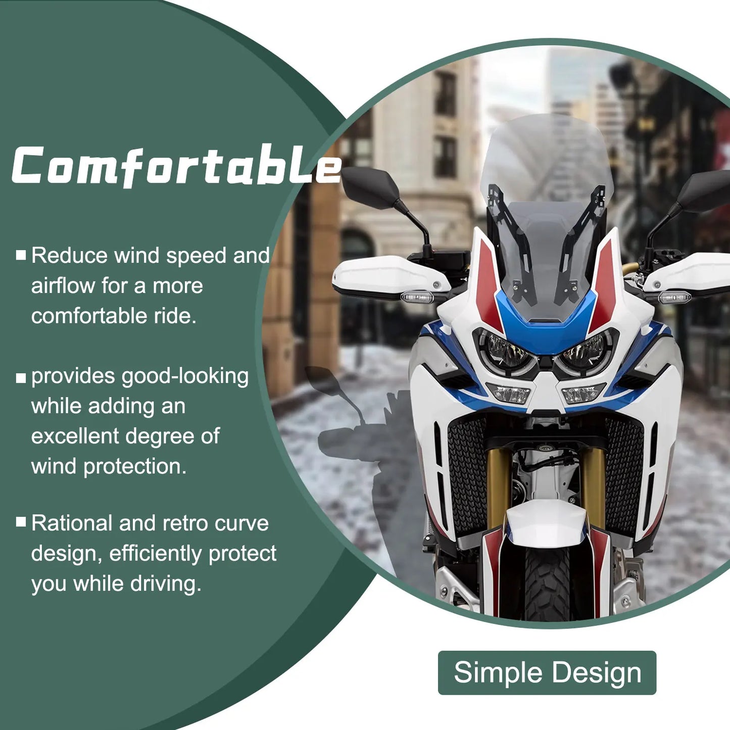 CRF1100L Windshield Touring Windscreen For Honda CRF 1100L CRF1100  L Africa Twin Adventure Sports 2020 2021 2022 Front Cowl Kit