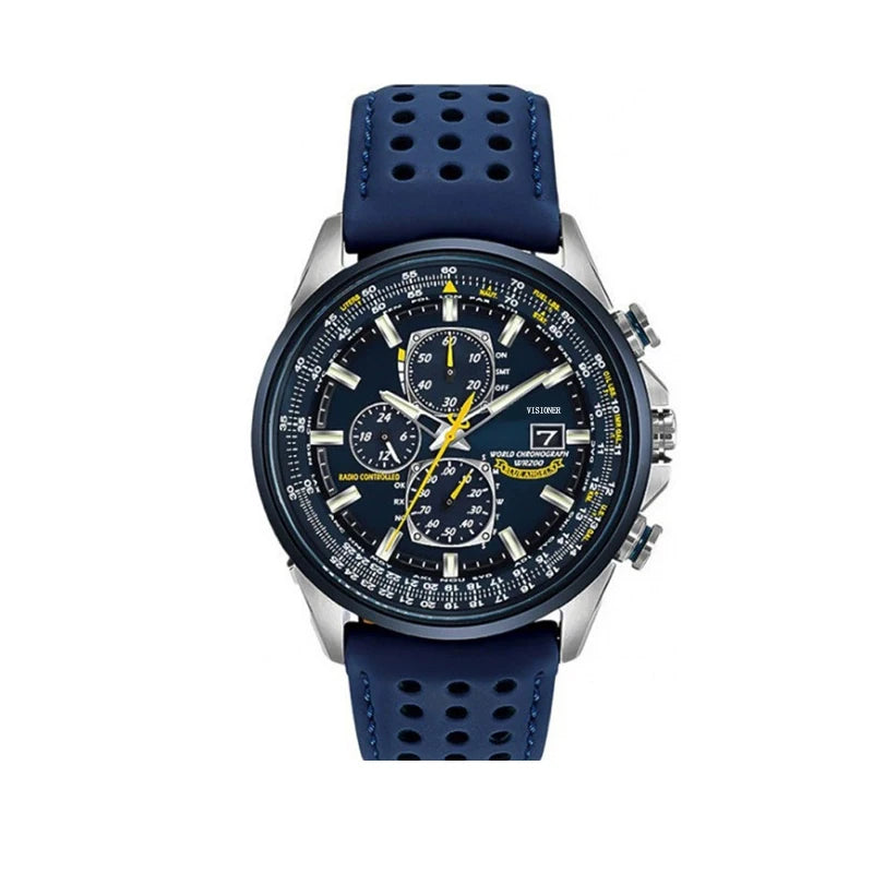 2025 New Men Watches Business Multi-Function Fancy Round Luxury Wristwatch Stainless Steel Band Quartz Watch with Date