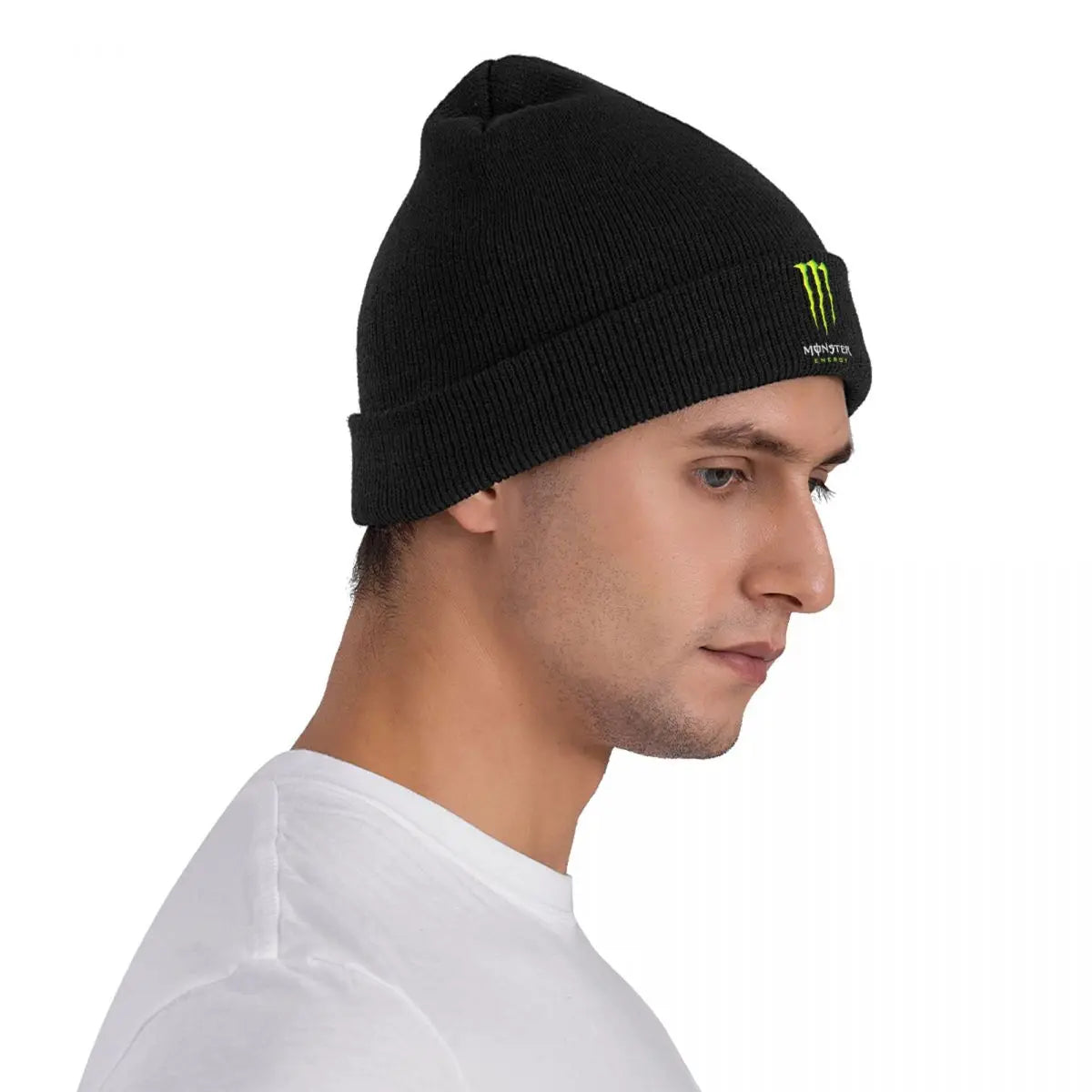 Monsters Racing E-Energy Sports Merch Winter Rib Knit Cuffed Beanie For Men Women Knitted Skull Cap Bonnet Knit Hat