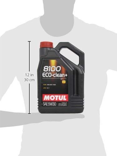 Motul 101584-motor oil for motorcycle 8100 ECO-CLEAN + C1 5W30 5L. Synthetic Lubricant