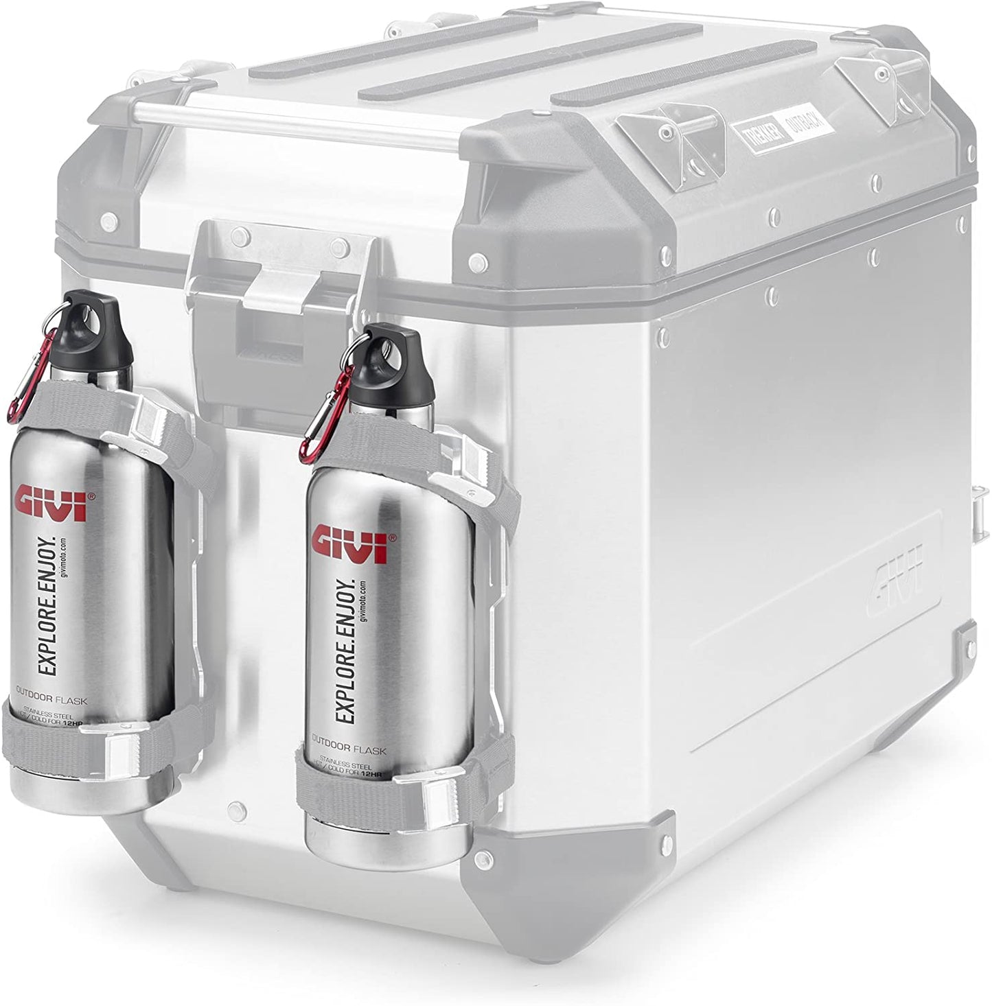 Givi STF500S-Moto thermal sports bottle stainless steel 500ML. Maintains 12H