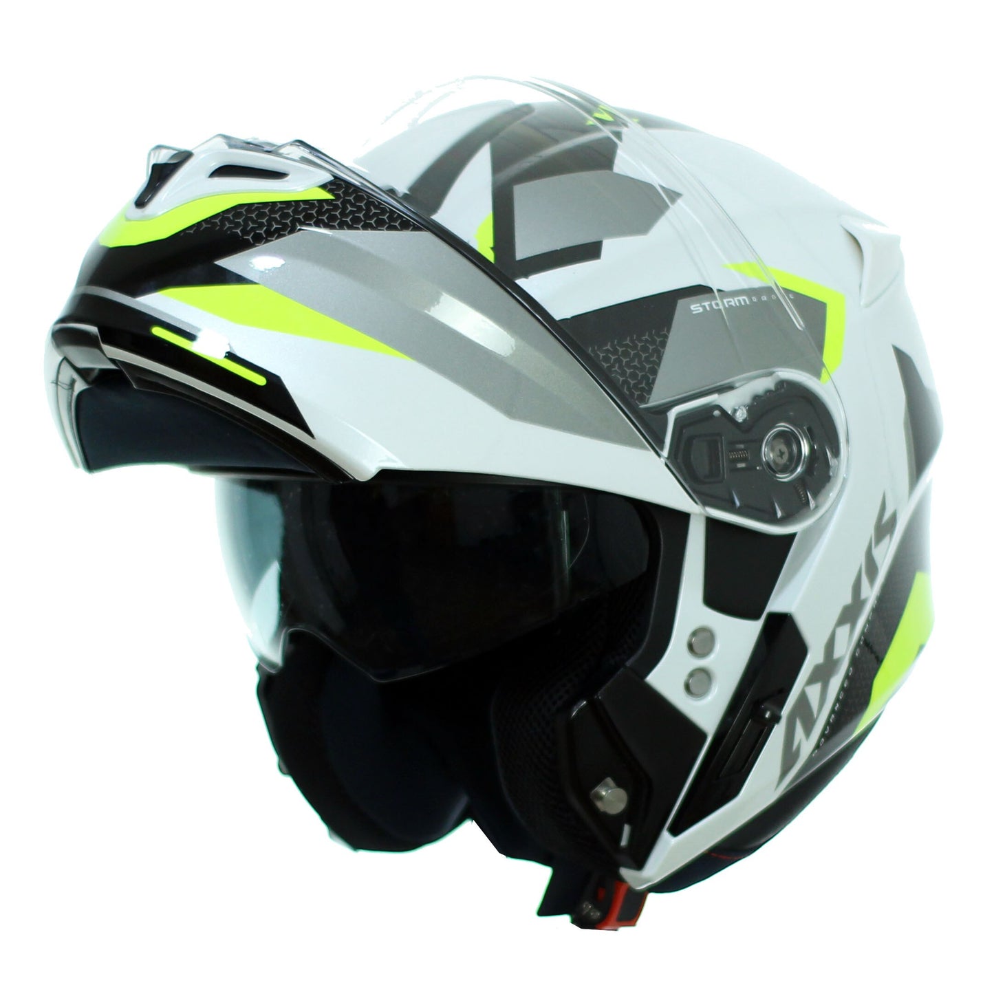 Axxis Storm FU406SV SV Drone A3-motorcycle helmet Modular adult biker Solar glasses. XS-XL scratch screen
