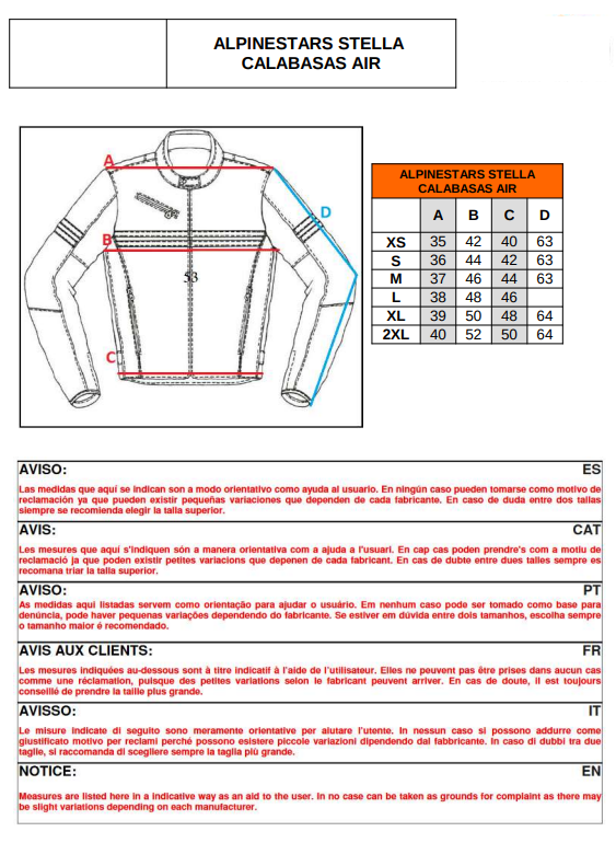 ALPINESTARS STELLA CALABASAS AIR SUMMER JACKET WOMAN