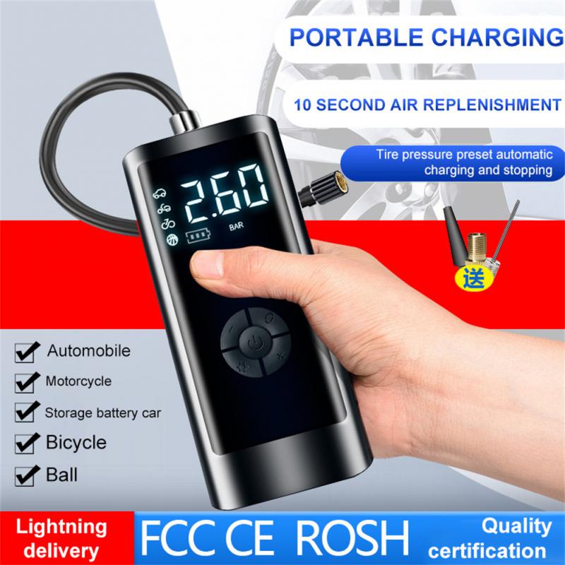 Portable Mini Air Pump Electric Bike Air Inflator 160PSI Car Air Compressor Bicycle Air Pump Tire Pump Car Tyre Inflatable