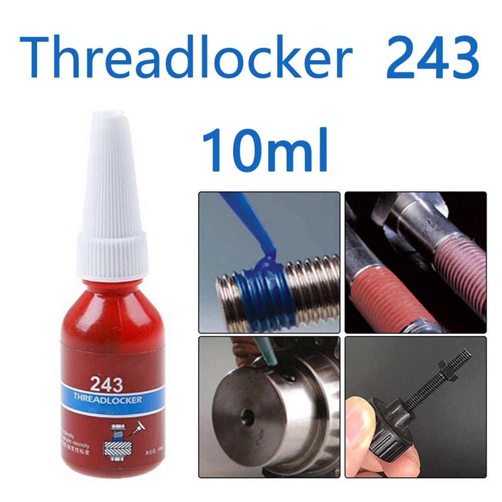 Medium Strength Threadlocker 10ml Loctite 243 Screw Adhesive Anaerobic Glue Anti-loose Seal Thread Lock Locking Seal Glue