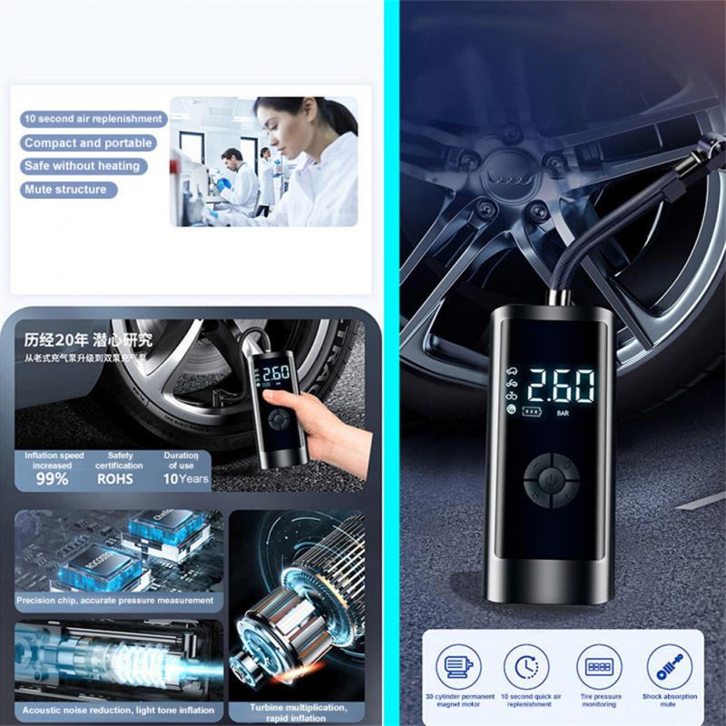 Portable Mini Air Pump Electric Bike Air Inflator 160PSI Car Air Compressor Bicycle Air Pump Tire Pump Car Tyre Inflatable