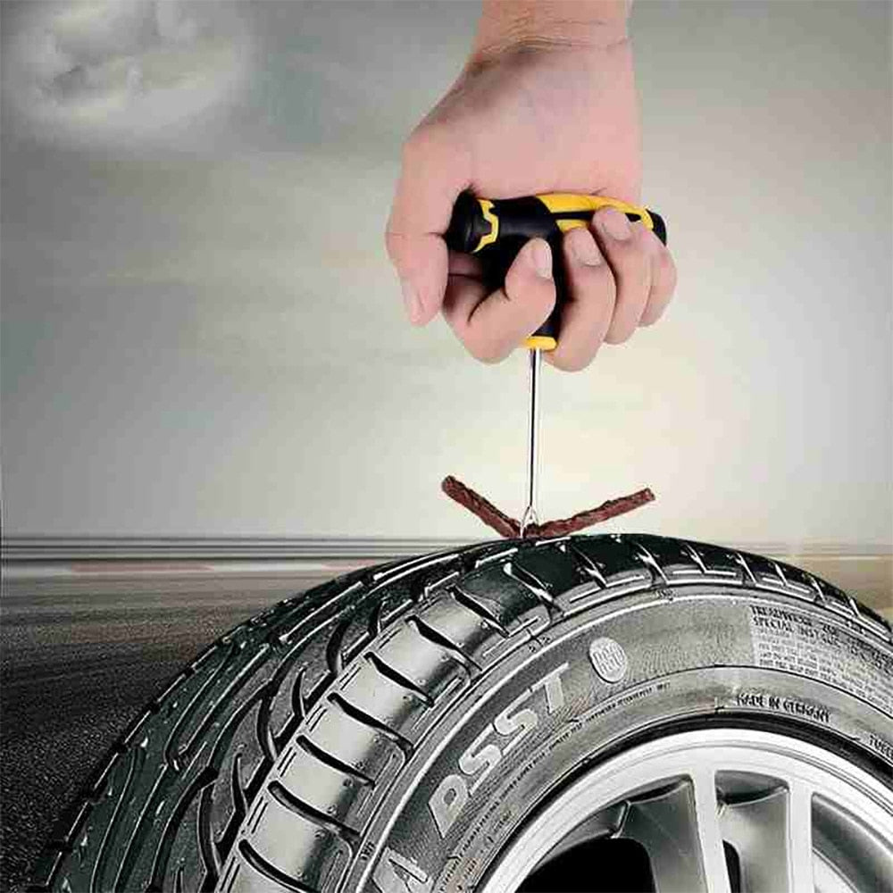 Tire Repair Kit Puncture Plug Tools Tyre Puncture Emergency for Tire Strips Stirring Glue Repair Tool Kit Car Accessories