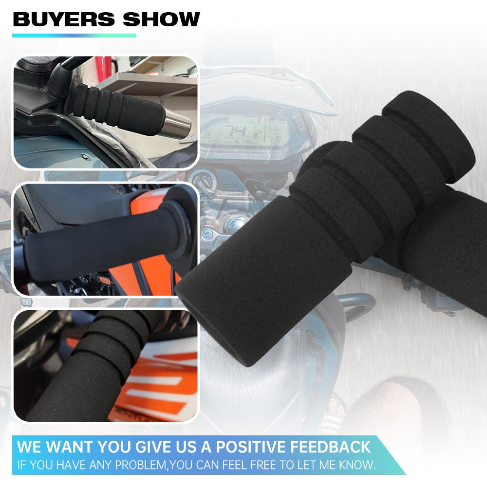 Universal 22mm Motorcycle Handlebar Foam Hand Grips Sponge Gloves Lever Cover Anti-slip Motocross Dirt Pit Bike Electric Scooter