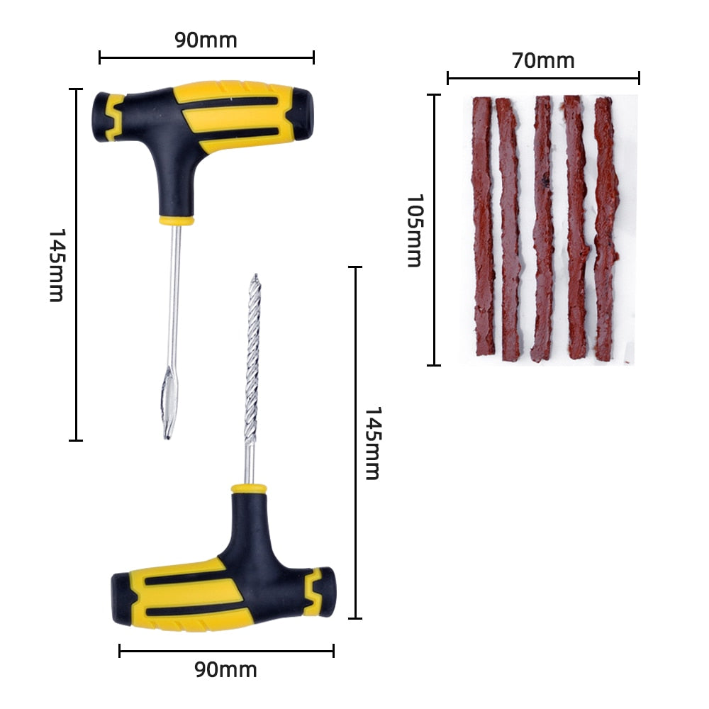 Tire Repair Kit Puncture Plug Tools Tyre Puncture Emergency for Tire Strips Stirring Glue Repair Tool Kit Car Accessories