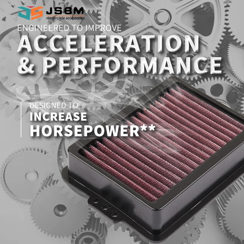 JSBM Motorcycle Washable Air Filter For BMW F750GS F850GS F900R F900XR Loncin Valico Voge 900 DSX DS BM-8518 HFA7801 PM188T12