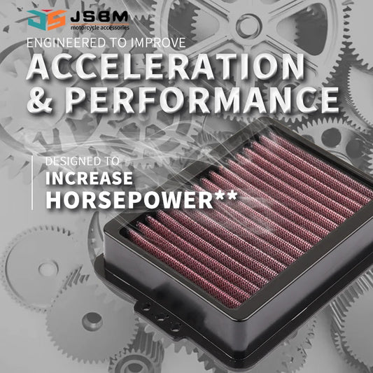 JSBM Motorcycle Washable Air Filter For BMW F750GS F850GS F900R F900XR Loncin Valico Voge 900 DSX DS BM-8518 HFA7801 PM188T12