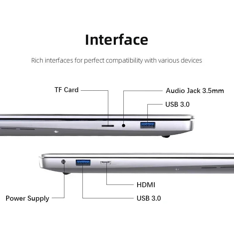 laptop windows 11 Intel CORE i7 7500U Laptop 12GB RAM 1TB/2TB SSD Computer 1920*1080 Resolution Office Study i7 PC Computer