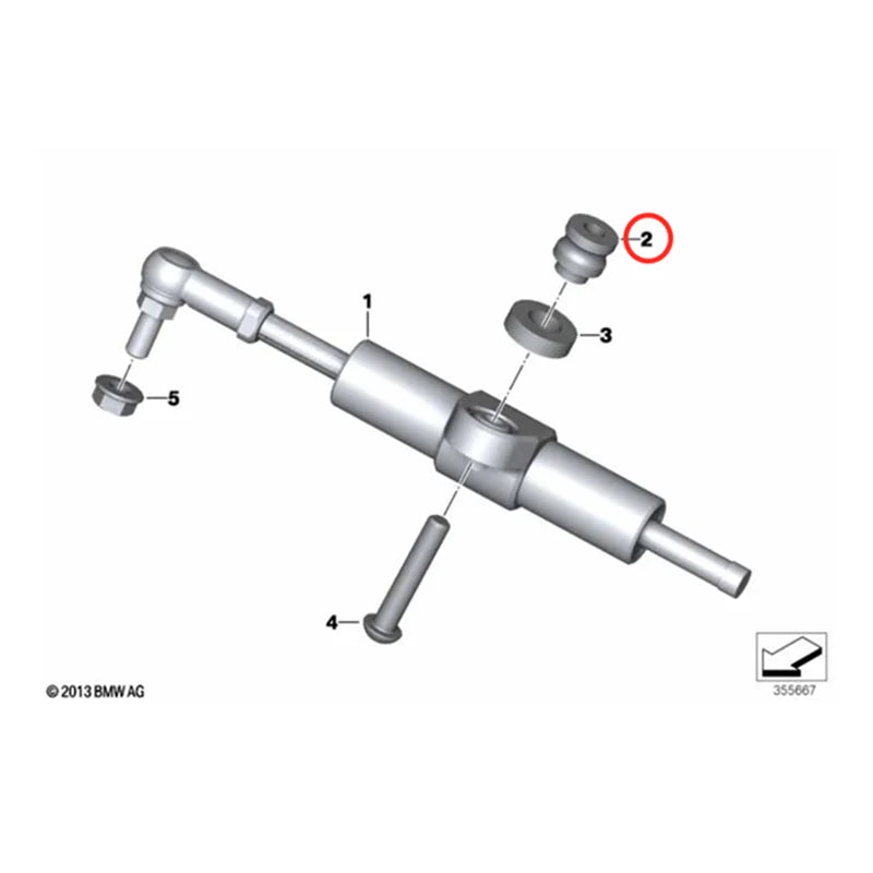 Steering Damper Cushioning Spacer Holder For BMW R1200GS R1200GS Adv R1250GS R1250GS Adv R1200RT R1250RT Steering Holder