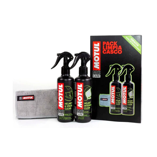 Motul helmet cleaning pack (m1+m2+microfiber cloth) 500ml ce u