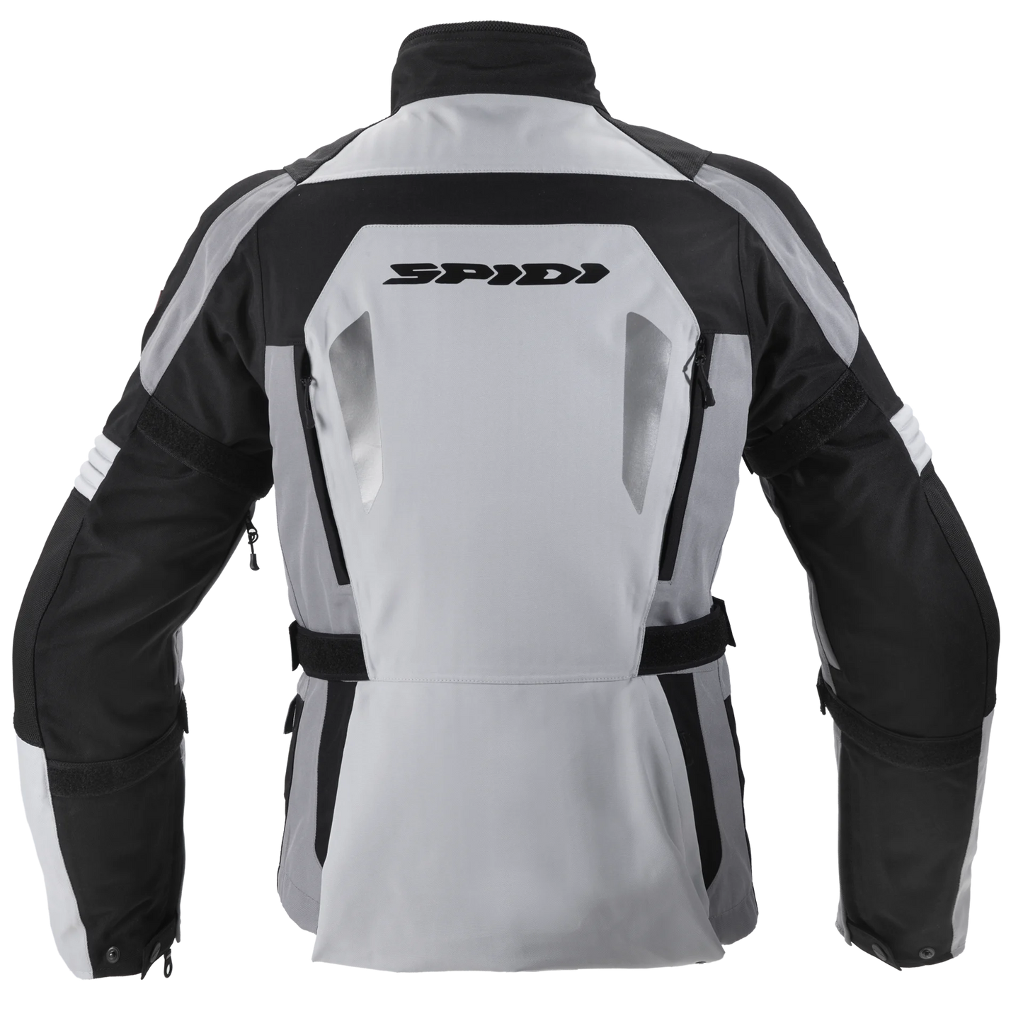 Spidi Alpentrophy H2Out Black Grey Winter Jacket for motorcycle enthusiasts features a waterproof, breathable H2Out membrane, CE certified protection, removable thermal liner, and customizable fit with reflectors for enhanced