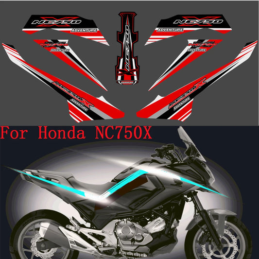 Stickers Kit Decals Cases For Honda NC750X NC 750X 750 X Fairing Cover Fender Protection Motorcycle Tank Pad Protector Tankpad