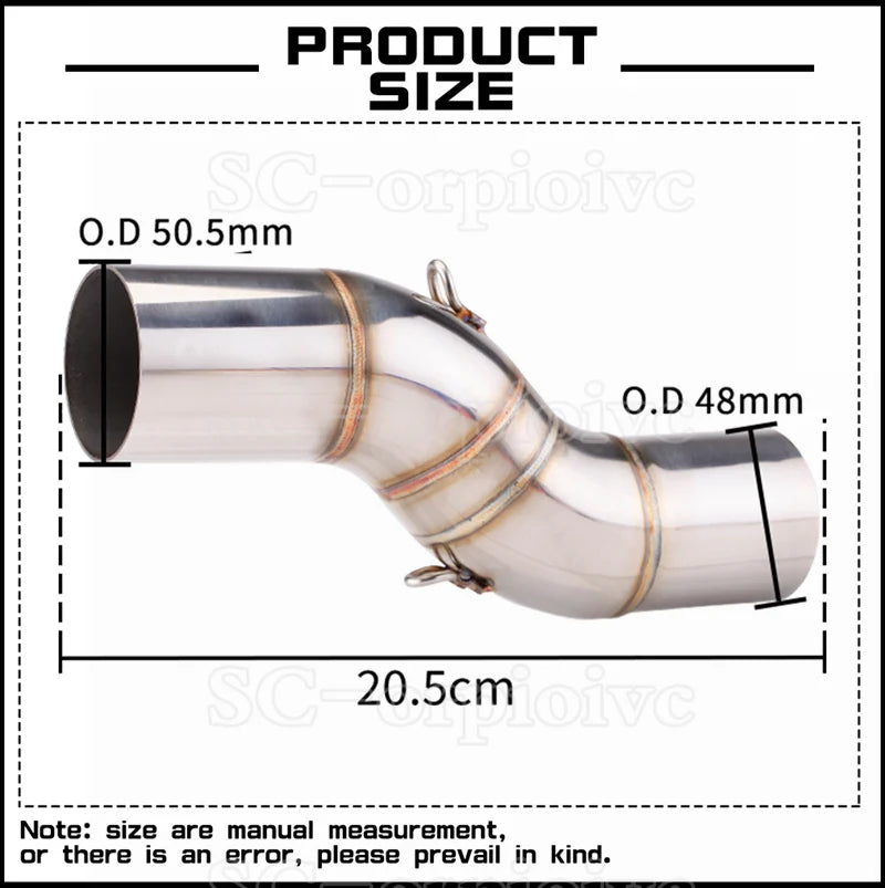 Motorcycle Exhaust Modified Escape Moto Yoshimura Muffler Silencer with Slip on Link pipe For Benelli TRK502X TRK 502X 2018-2021