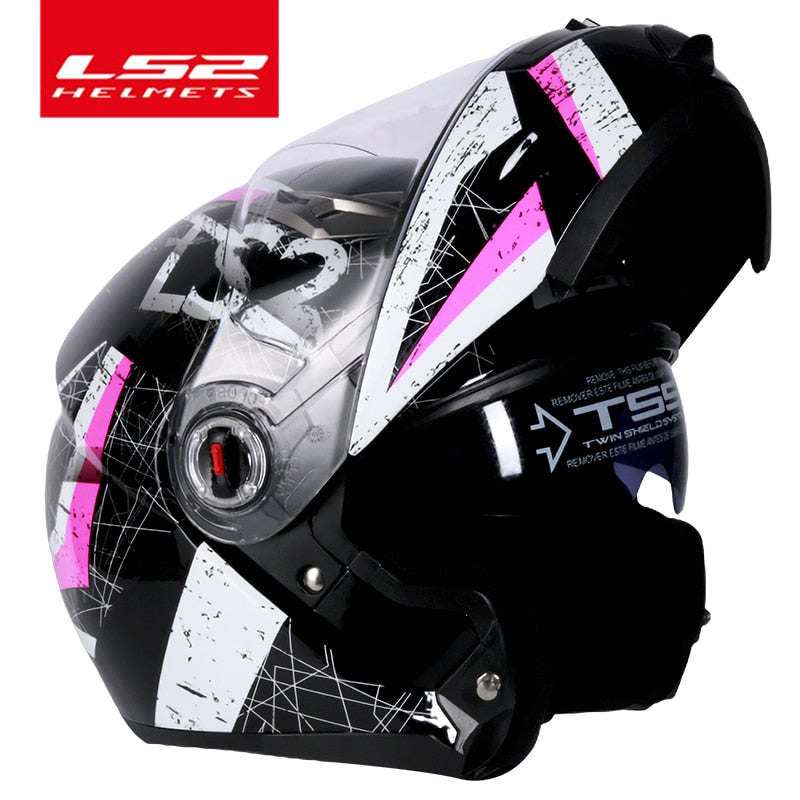 ls2 ff370 easy helmet Capacete LS2 FF370 Flip up motorcycle helmet LS2 dual lens modular hel – Turtle MOTO Store