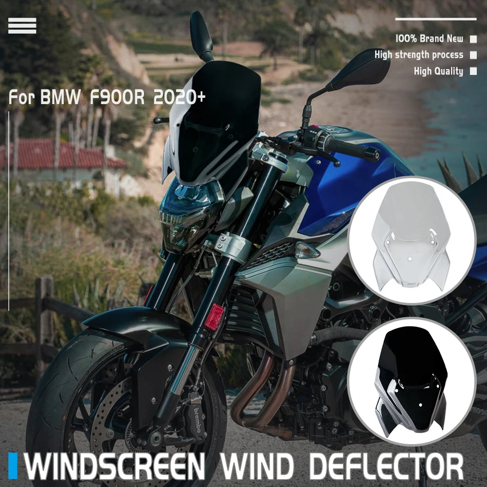 Motorcycle Windshield For BMW F900R Windscreen Airflow Wind Deflectors Viser Visor F 900 R 2020-2023 F900 R F 900R Accessories