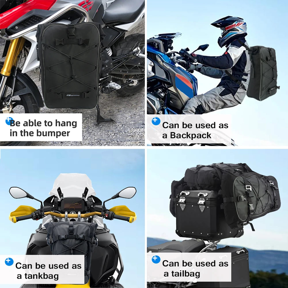 Motorcycle Bag Side Backpack Saddlebag Bumper Bag For BMW R1200GS R1250GS F750GS F850GS G310GS For Honda CRF1000L Africa Twin