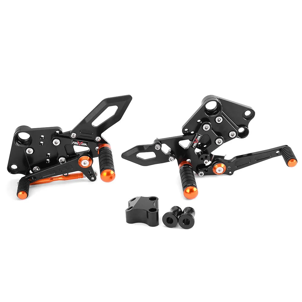 Motorcycle Adjustable Footrests Rearset for KTM Duke 125 200 250 390 2018 - 2023 2020 2021 2022 Footpegs Shifter Rod Rearsets