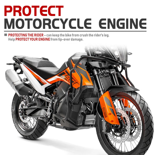 Motorcycle Accessories Engine Guard Crash Bars Bumper Frame Protector Fairing For KTM 790 Adventure R 790 ADV 2019-2023 Black US