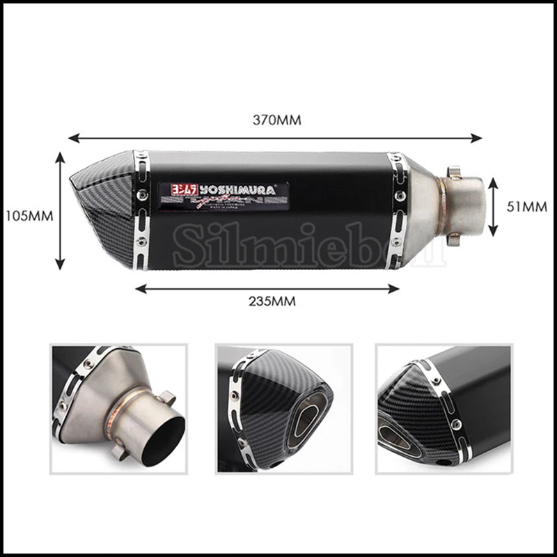 Motorcycle Exhaust Modified Escape Moto Yoshimura Muffler Silencer with Slip on Link pipe For Benelli TRK502X TRK 502X 2018-2021