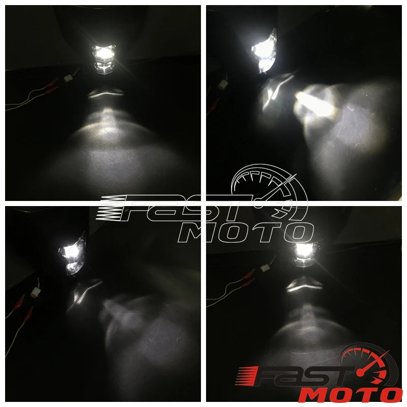 LED CRF Headlight Supermoto Redmoto Daytime Running Light Front Lamp Mask Fairing for Honda CRF CR 125 250 450 110 R X RX L