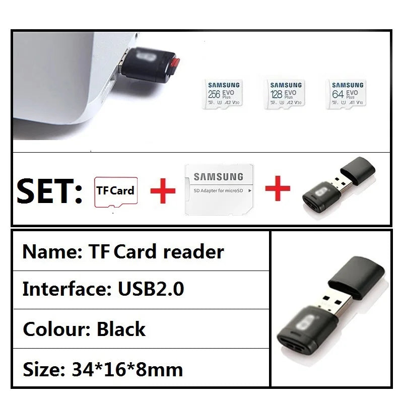 SAMSUNG Original Memory Card 64GB/U1/128GB/256GB/512GB SDXC Micro SD/TF Flash Cards MicroSD UHS-1 U3 4K For Phone Drone Camera