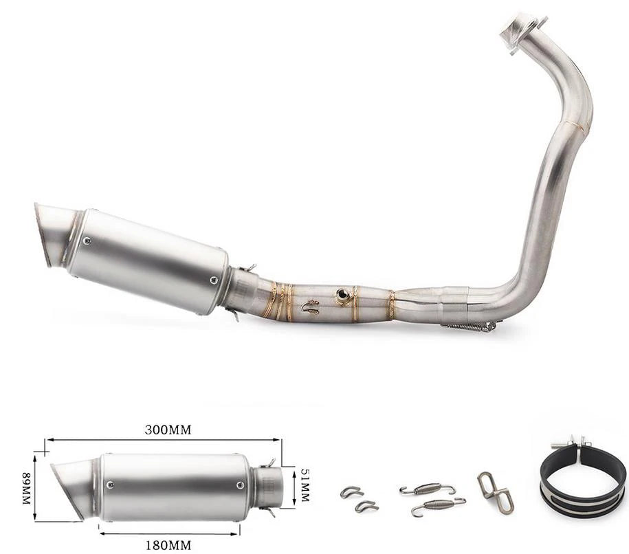 Motorcycle Full Exhaust System sc Muffler Pipe For Yamaha MT-07 FZ-07 MT07 FZ07 MT 07 2014-2021 XSR700 2014 - 2023
