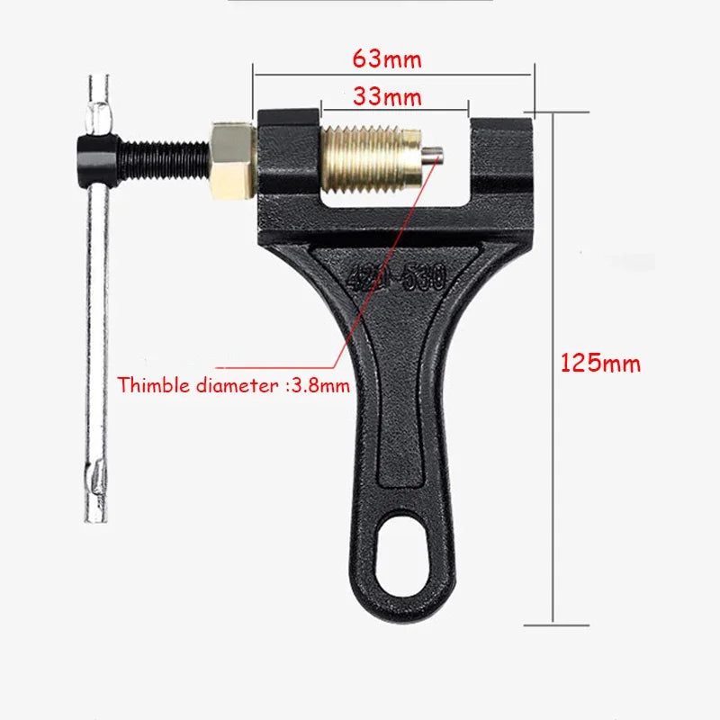Motorcycle Chain Breaker Chain Link Removal Separator Motor Chain Breaker Riveting Tool 420-530 Motorcycle Parts Repair Tool