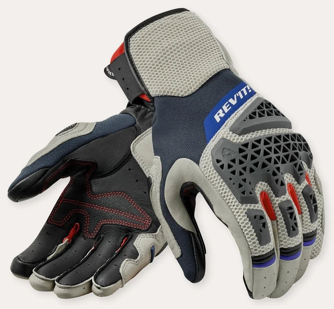 2026 Revit Sand 5 Gloves Genuine Leather Mesh Textile Touch Screen Motorcycle Racing Motor Riding All Size M-XXL