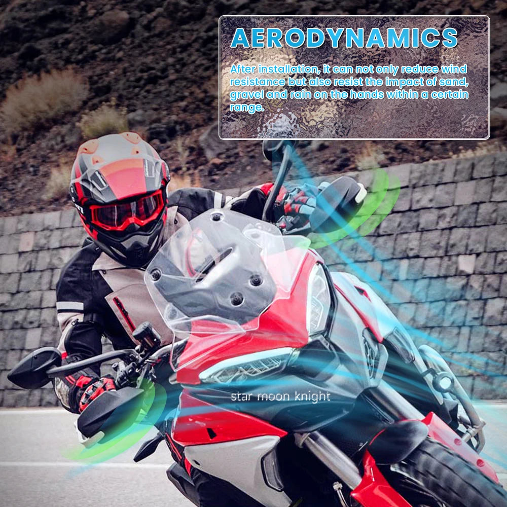 Handlebar Handguard Extension For Ducati Multistrada V4 V4 Pikes Peak V4S Desert X Motorcycle Oversized Hand guards Kit