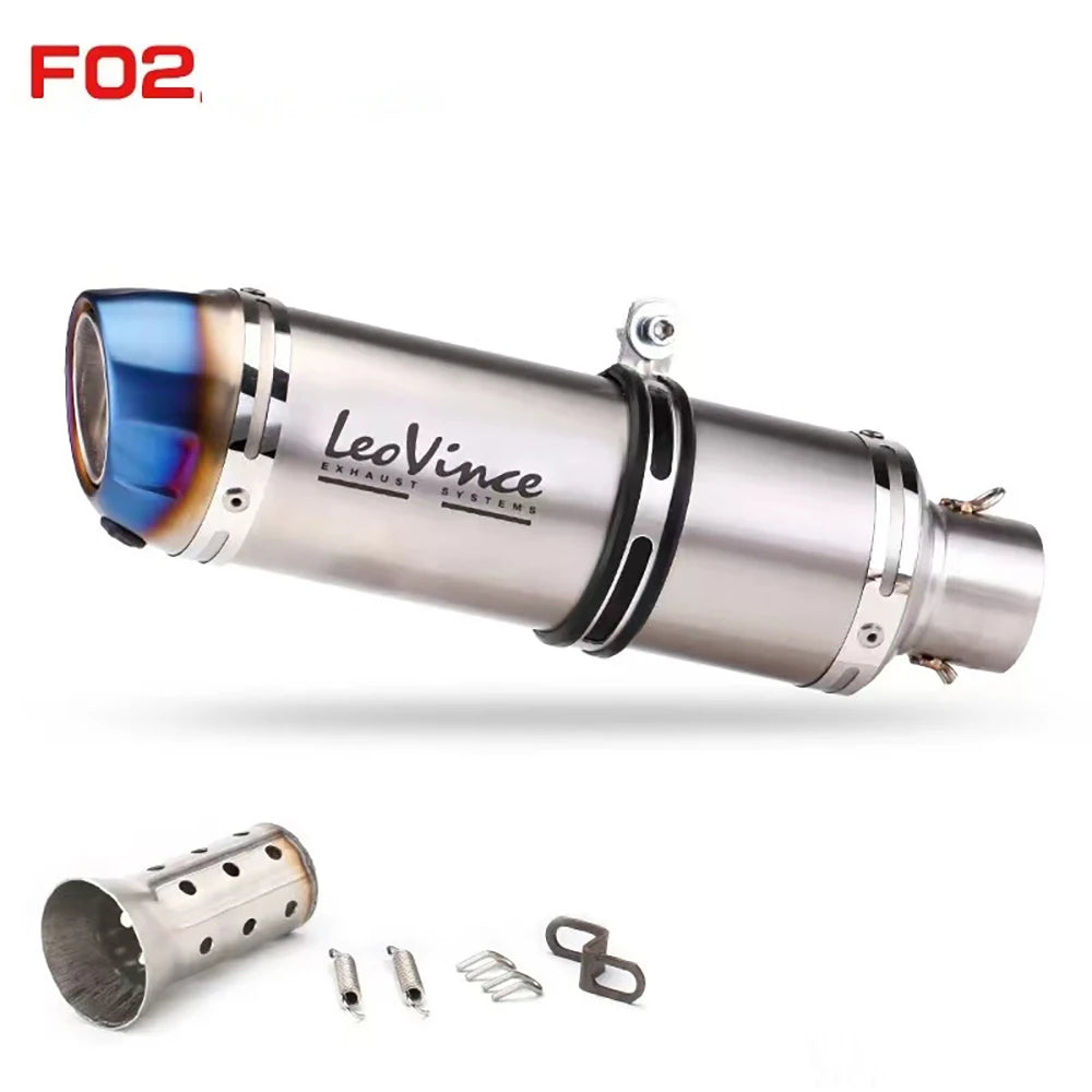 51mm Motorcycle Exhaust Muffler Pipe LeoVince Escape Moto With DB Killer for Z1000 Z900 GSR600 FZ6N R1 R6 R3