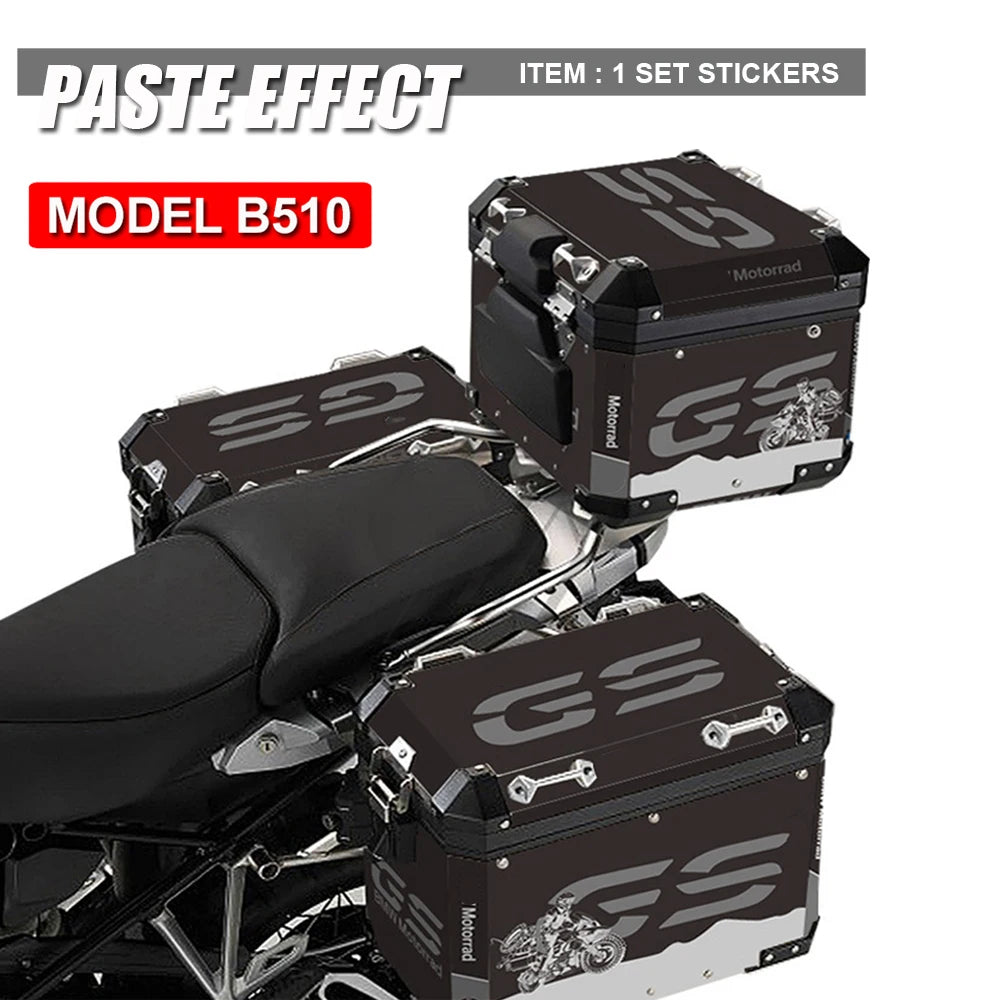 For BMW R1250GS R 1250 GS ADV Adventure Motorcycle Sticker Box Side Case Stickers Triple Black Sticker Decal 2019-2021 2022 2023