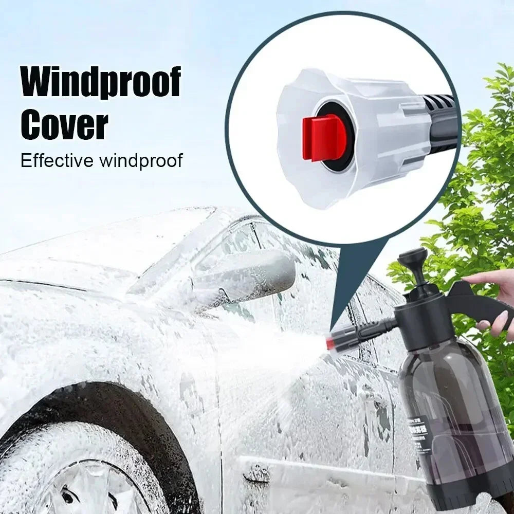Car wash foam spray can Household hand-held car wash spray gardening air pressure spray foam pot 2L