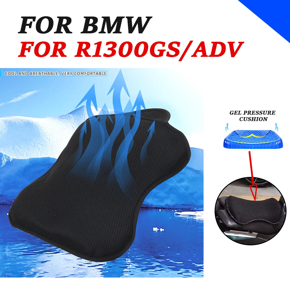 Motorcycle Accessories Gel Seat Cushion Cover Pressure Relief Pad For BMW R1300GS R 1300 GS R1300 GS GS1300 R 1300GS 2023 2024