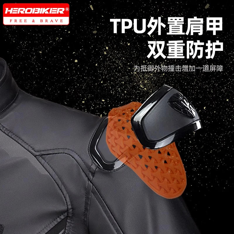 Fashion Motorcycle Riding Clothes Four Seasons General Motorcycle Leather Fall Prevention Warm Racing Clothing Equipment For Men
